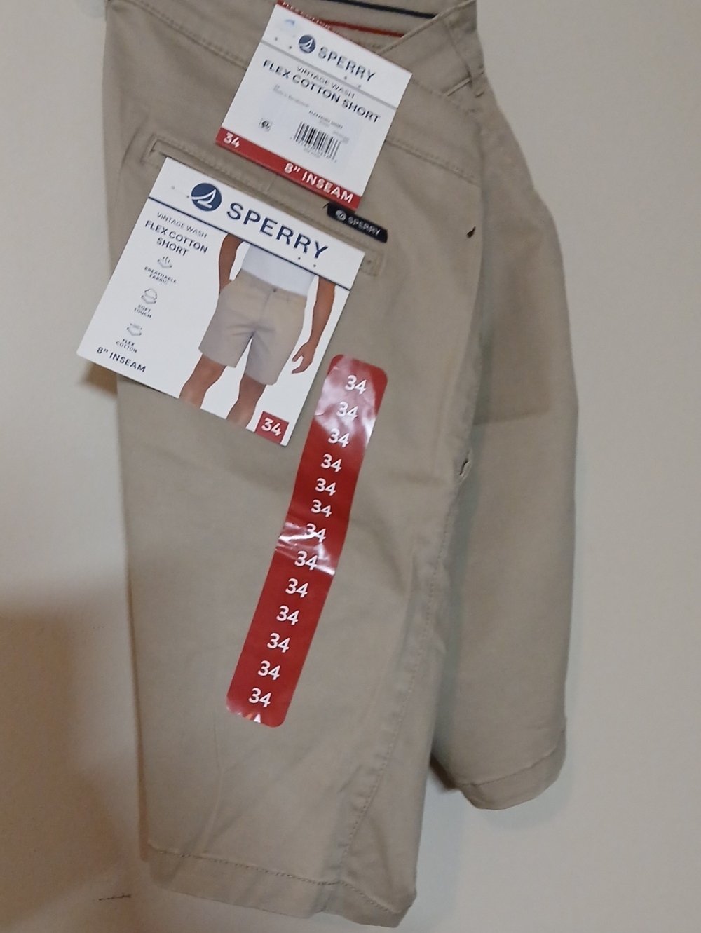 Sperry Men’s Khaki Flex Cotton Shorts